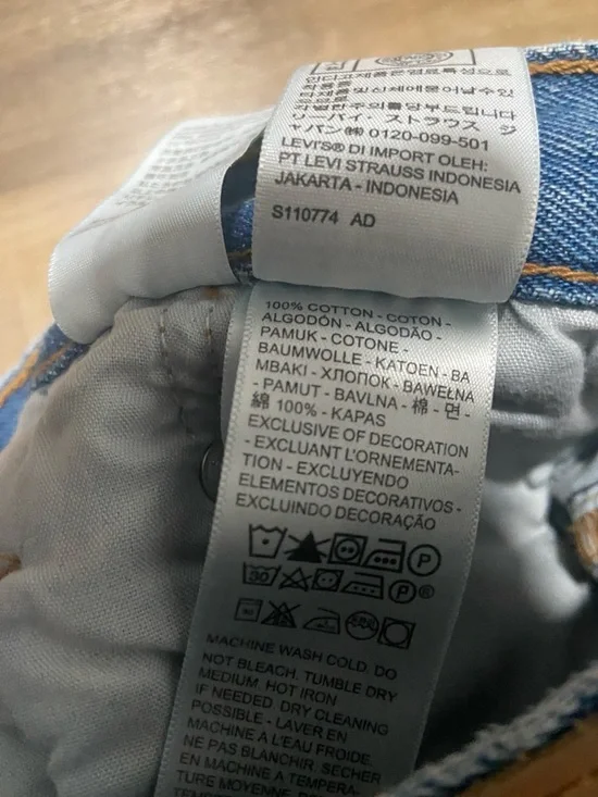 100% Cotton Levi's Women's 501 S Skinny Jeans - Medium Blue Faded Denim - Picture 10 of 14